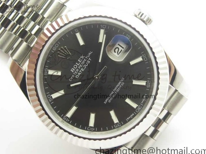 MiroTime 0219 DateJust 41 126334 SS REF 1:1 Best Edition Gray Dial Stick Markers on Jubilee Bracelet A3235 Clone V OdorResistant 3382